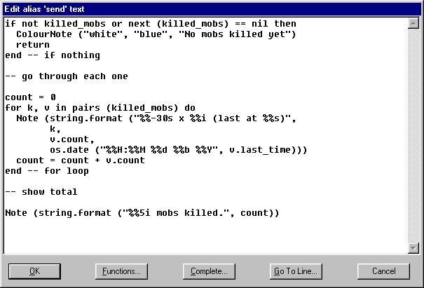 Alias script