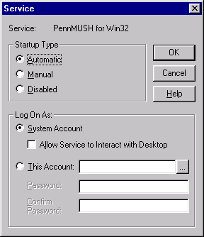 Service startup